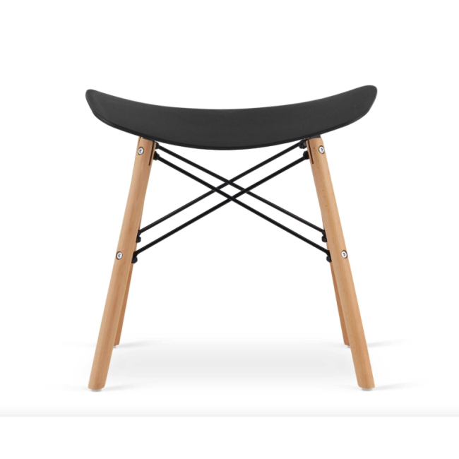 Табурет Leobert Corfu изогнутый в скандинавском стиле черный