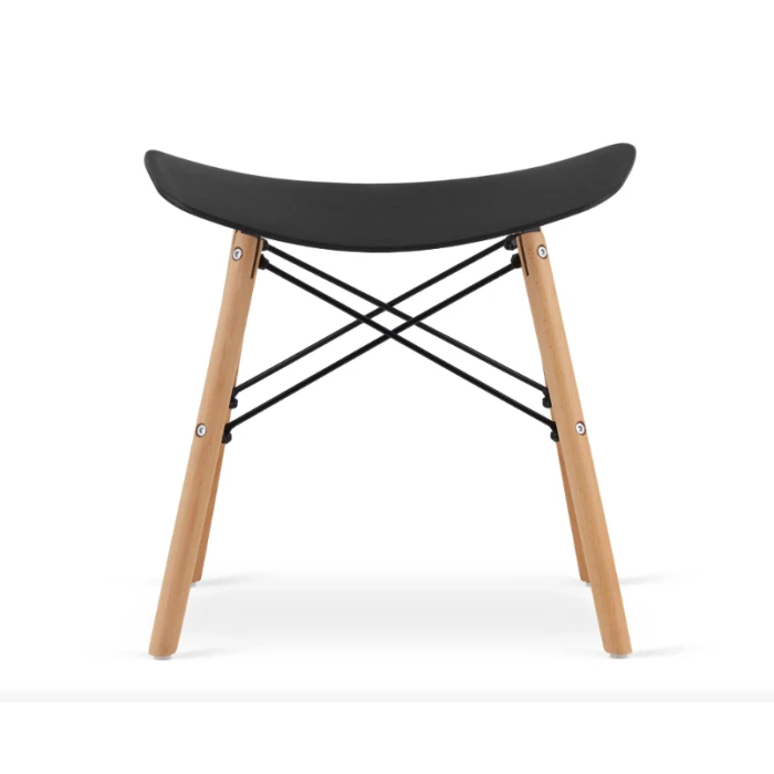 Табурет Leobert Corfu изогнутый в скандинавском стиле черный