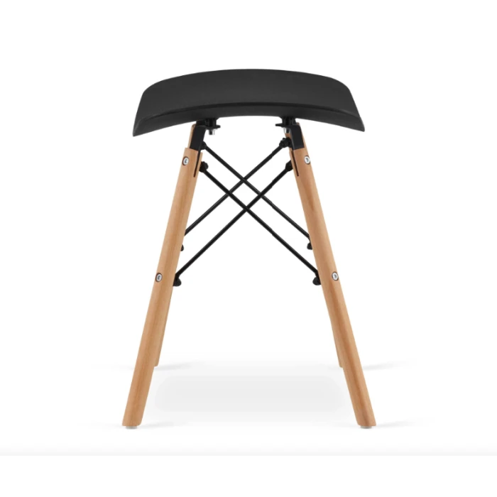 Табурет Leobert Corfu изогнутый в скандинавском стиле черный