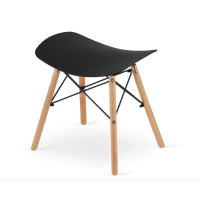 Табурет Leobert Corfu изогнутый в скандинавском стиле черный