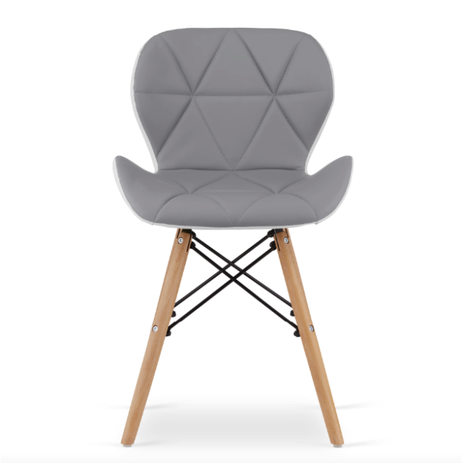 Кресло Leobert Lago экокожа серо-белый