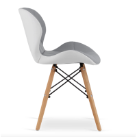 Крісло Leobert Lago екошкіра сіро-білий