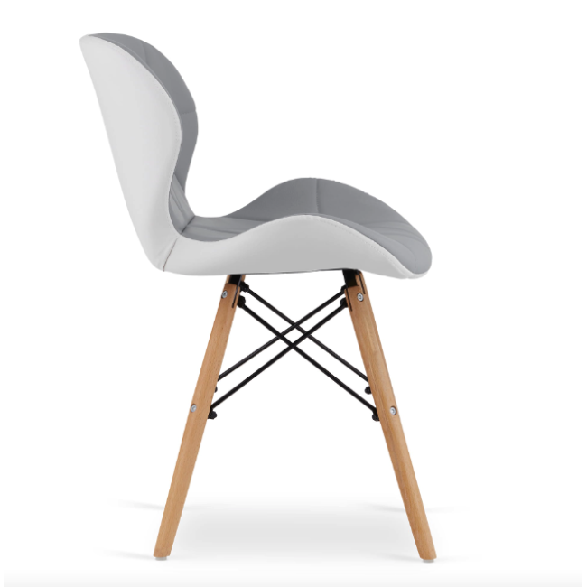 Кресло Leobert Lago экокожа серо-белый