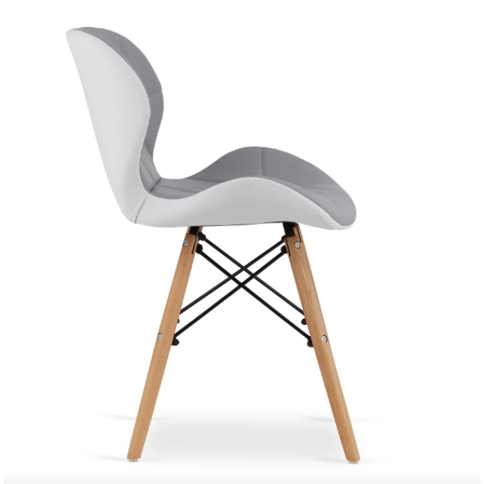 Крісло Leobert Lago екошкіра сіро-білий