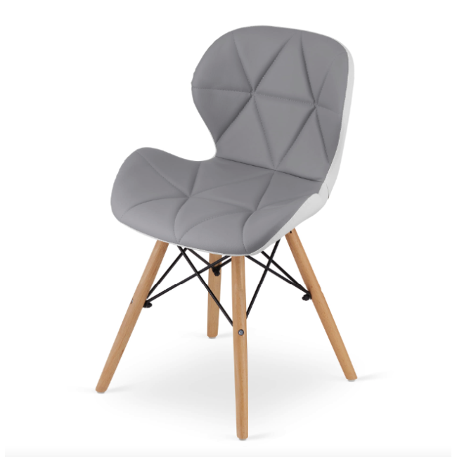 Кресло Leobert Lago экокожа серо-белый