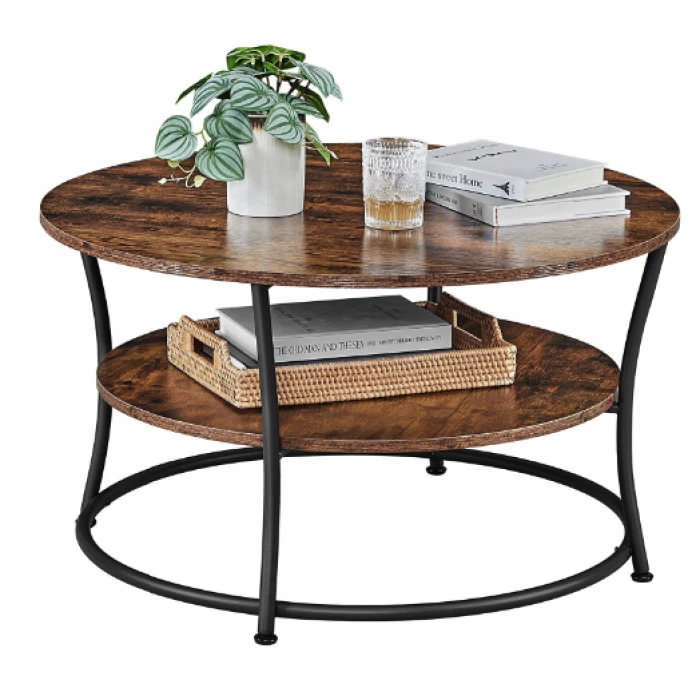 Журнальний столик Leobert Vasagle 80 x 80 x 45см в стилі Loft