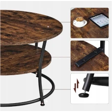 Журнальний столик Leobert Vasagle 80 x 80 x 45см в стилі Loft