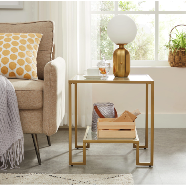 Журнальний столик Leobert Santorini в стилі Loft золотистий