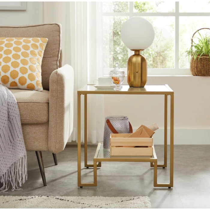 Журнальний столик Leobert Santorini в стилі Loft золотистий