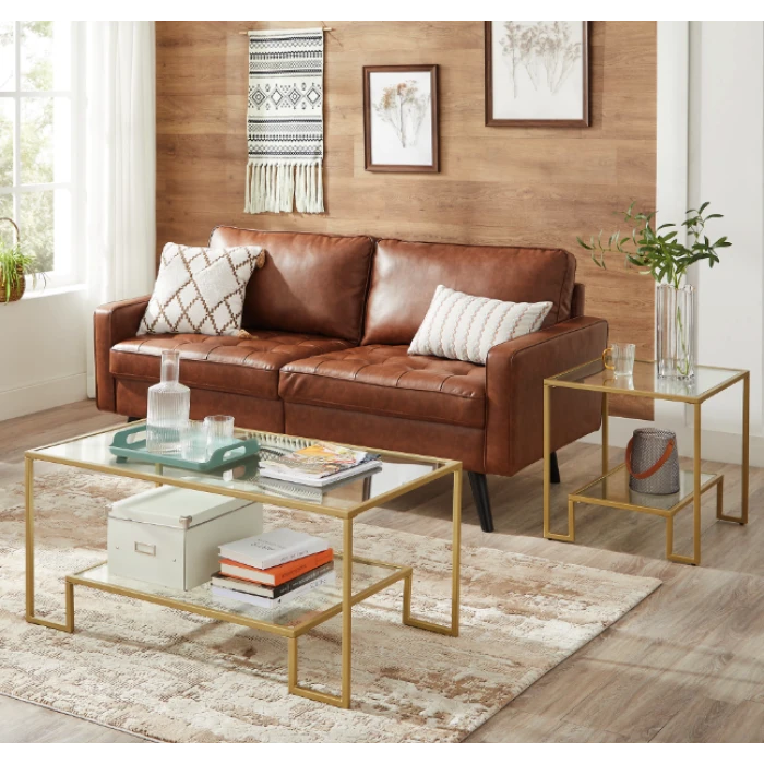 Журнальний столик Leobert Santorini в стилі Loft золотистий