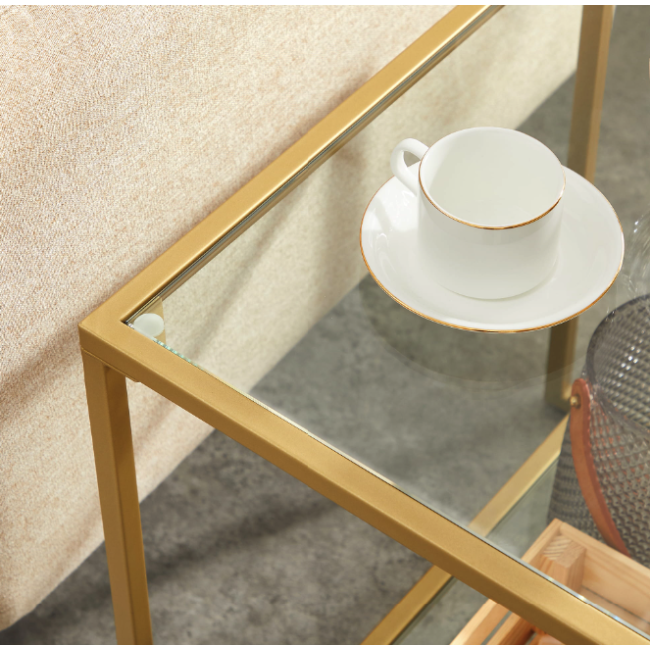 Журнальний столик Leobert Santorini в стилі Loft золотистий