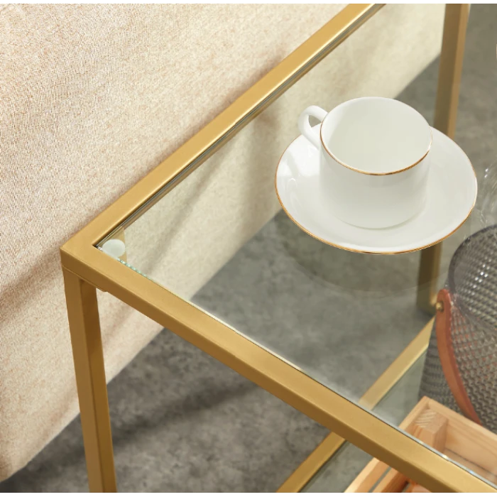 Журнальний столик Leobert Santorini в стилі Loft золотистий