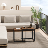 Комплект журнальних столиків Leobert Nika квадратні коричневий