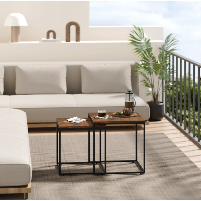 Комплект журнальних столиків Leobert Nika квадратні коричневий