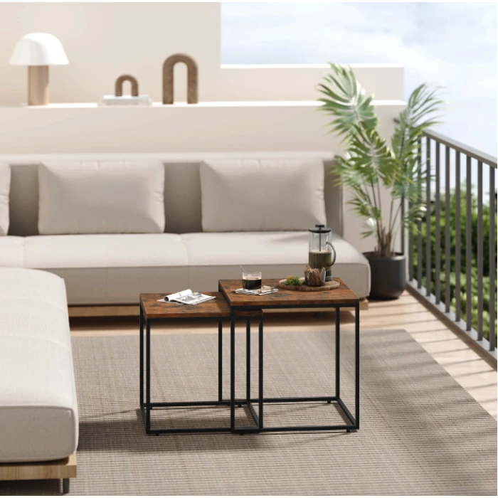 Комплект журнальних столиків Leobert Nika квадратні коричневий