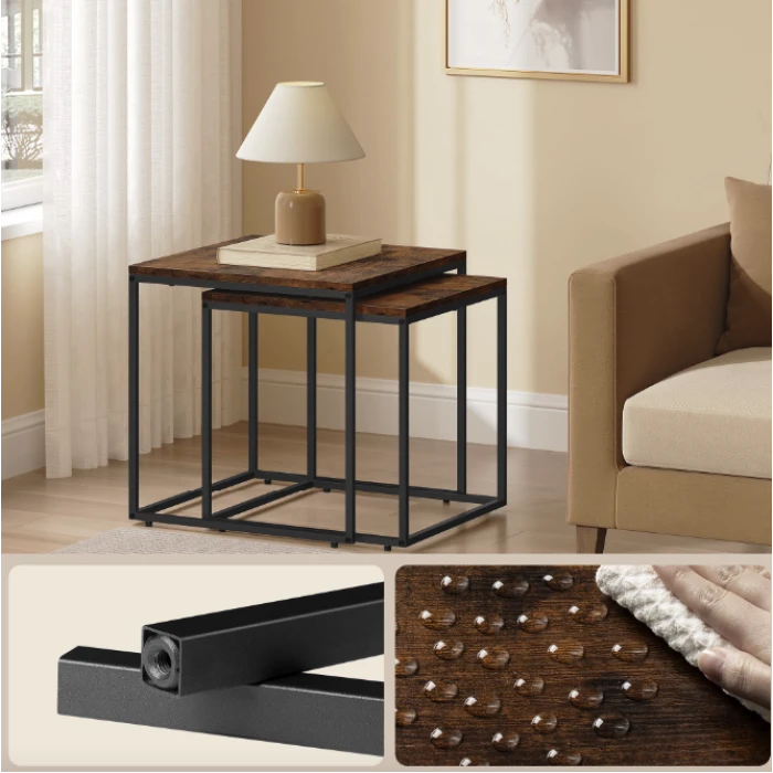 Комплект журнальних столиків Leobert Nika квадратні коричневий