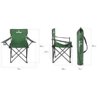 Кресло туристическое раскладное Outtec с чехлом зеленый