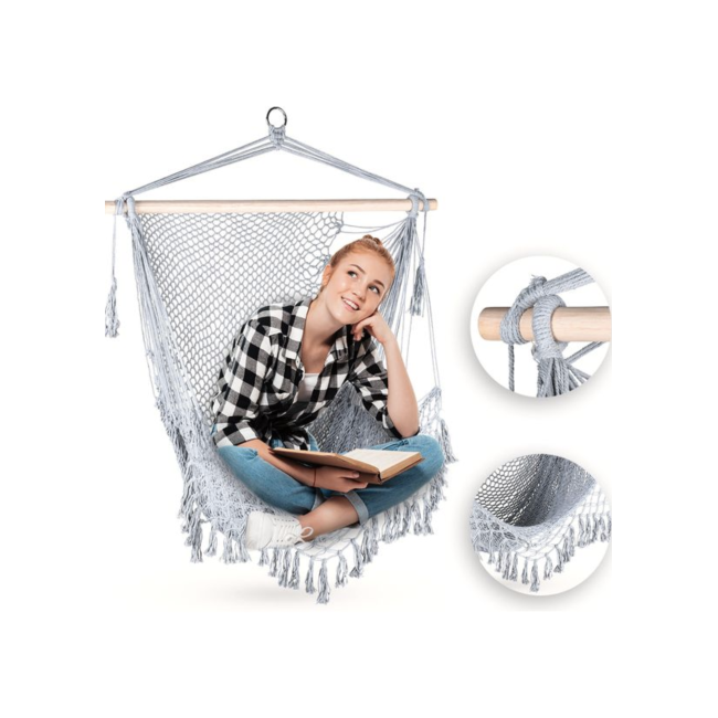 Кресло-гамак Outtec Boho подвесное серый