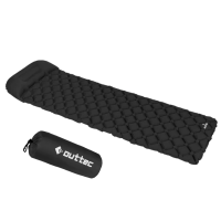 Надувной коврик Outtec 195х55х5см с подушкой черный.