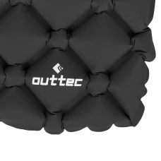 Надувной коврик Outtec 195х55х5см с подушкой черный.