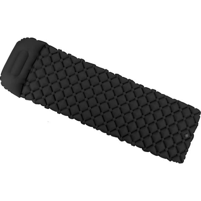 Надувной коврик Outtec 195х55х5см с подушкой черный.