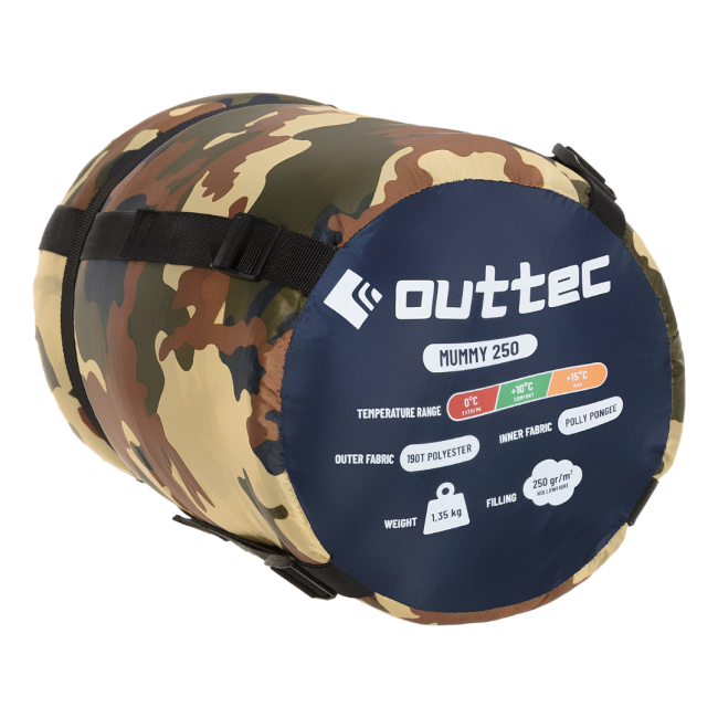 Спальный мешок кокон Outtec Mummy демисезон камуфляж