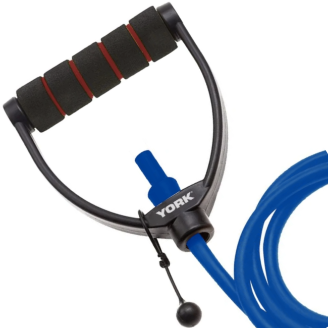 Эспандер трубчатый с ручками York Heavy, синий