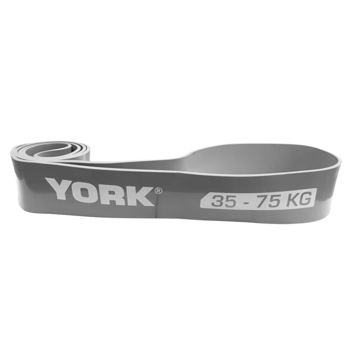 Резинка для фитнеса York 35-75кг – 2080x85x4,5 мм, серый