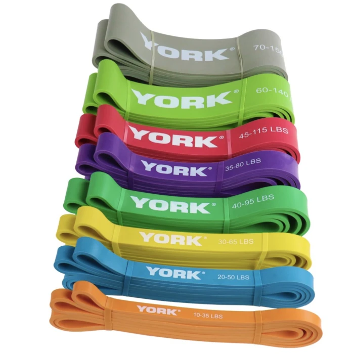 Резинка для фитнеса York 35-75кг – 2080x85x4,5 мм, серый