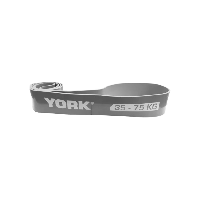Резинка для фитнеса York 35-75кг – 2080x85x4,5 мм, серый