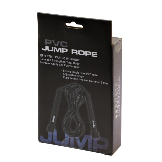 Скакалка York Fitness PVC Premium з пластиковими ручками