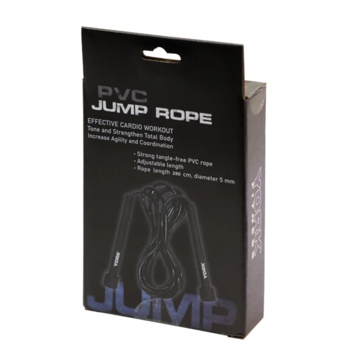 Скакалка York Fitness PVC Premium з пластиковими ручками
