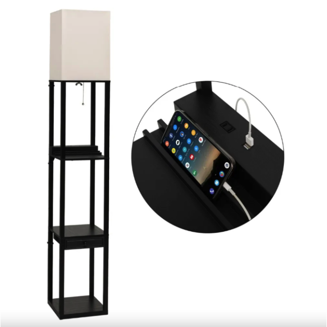 Напольная лампа Costway Alampia торшер с ящиком