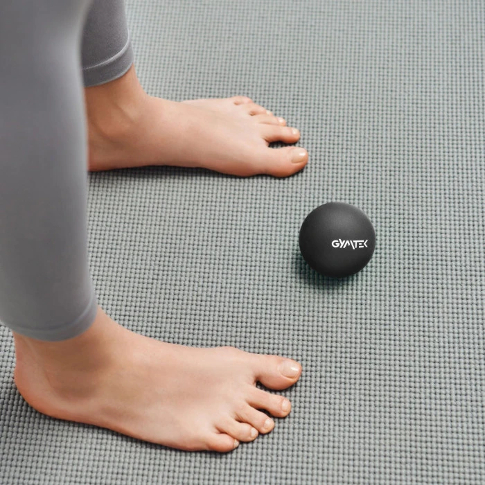 Масажний м'яч Gymtek 63 мм силіконовий чорний