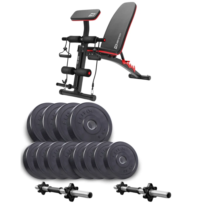 Набор Elitum Titan гантели 2х26кг со скамьей HS-1035