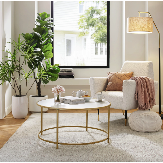 Журнальний столик Leobert Oskar круглий золото