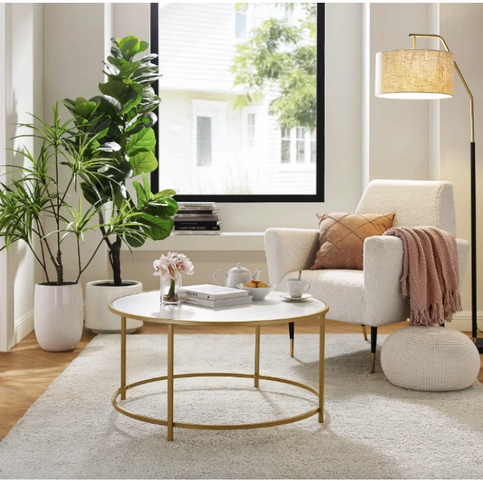 Журнальний столик Leobert Oskar круглий золото