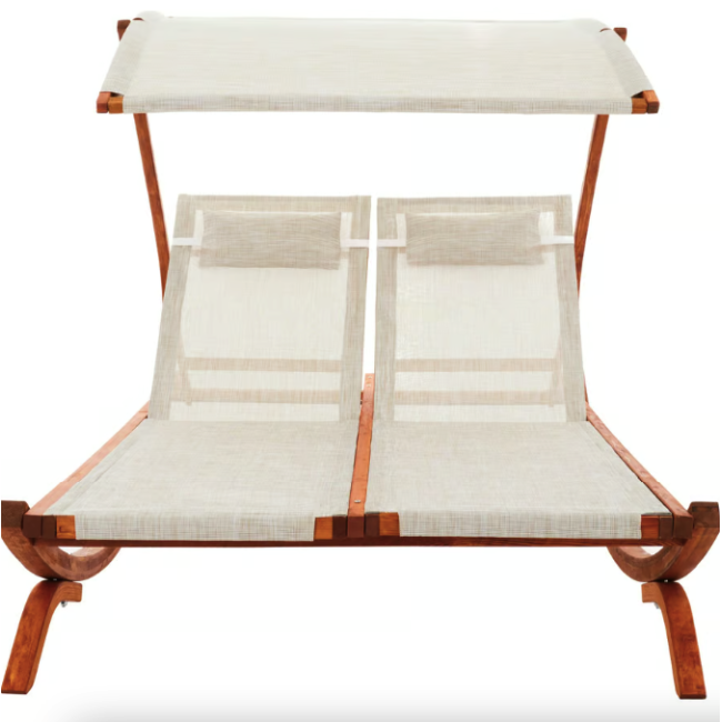 Садовый шезлонг Di Volio Pionza двухместный бежевый