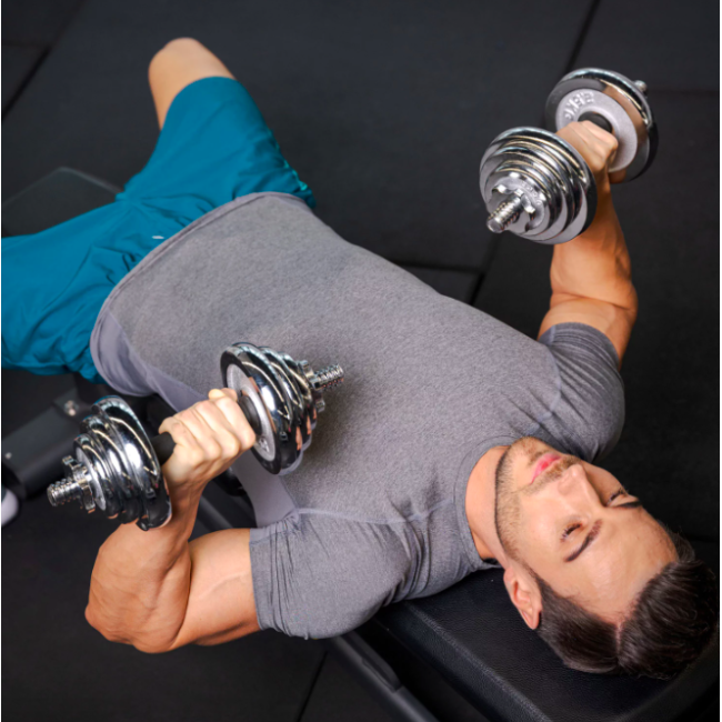 Набір гантелі в кейсі Gymtek хромовані 2х10кг