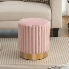 Пуф Costway Rosa велюровый на металлической основе