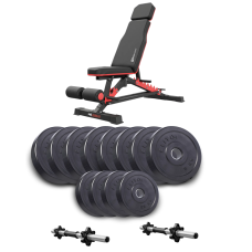 Набір Elitum Titan гантелі 2х26кг з лавою Hop-Sport HS-2090 HB