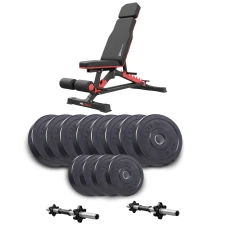 Набір Elitum Titan гантелі 2х26кг з лавою Hop-Sport HS-2090 HB