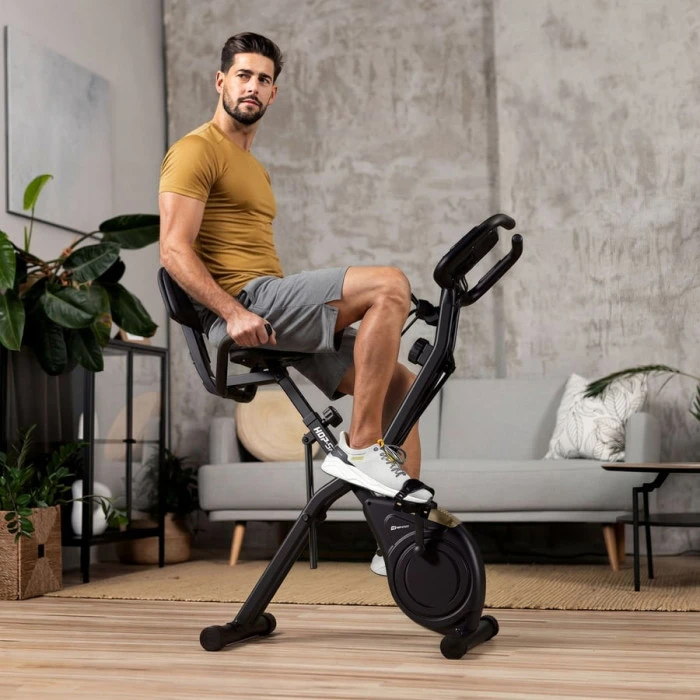 Велотренажер Hop-Sport HS-3030X Apeks X-Bike чорно-золотистий