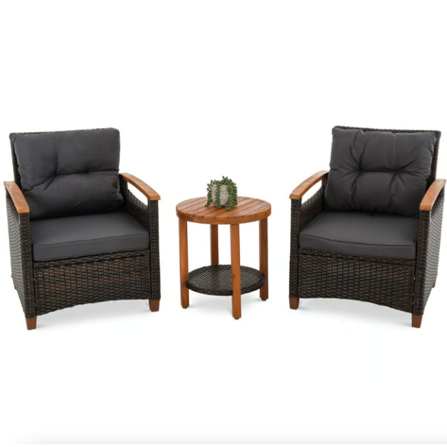 Комплект садових меблів Di Volio Arde коричневий/графітовий