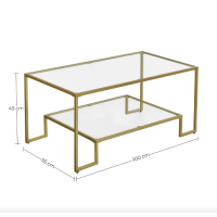 Журнальный столик Leobert Madison в стиле Loft золотистый