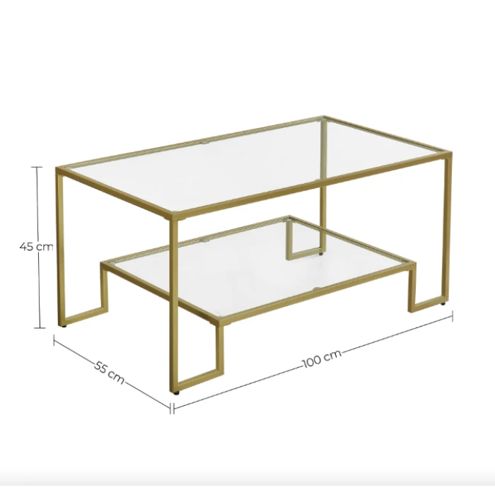 Журнальний столик Leobert Madison в стилі Loft золотистий
