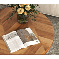 Журнальный столик Costway Leo с металлическим основанием в стиле Loft