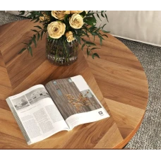 Журнальный столик Costway Leo с металлическим основанием в стиле Loft