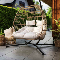 Підвісне крісло-кокон Di Volio Rona двомісне бежевий