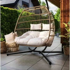 Підвісне крісло-кокон Di Volio Rona двомісне бежевий